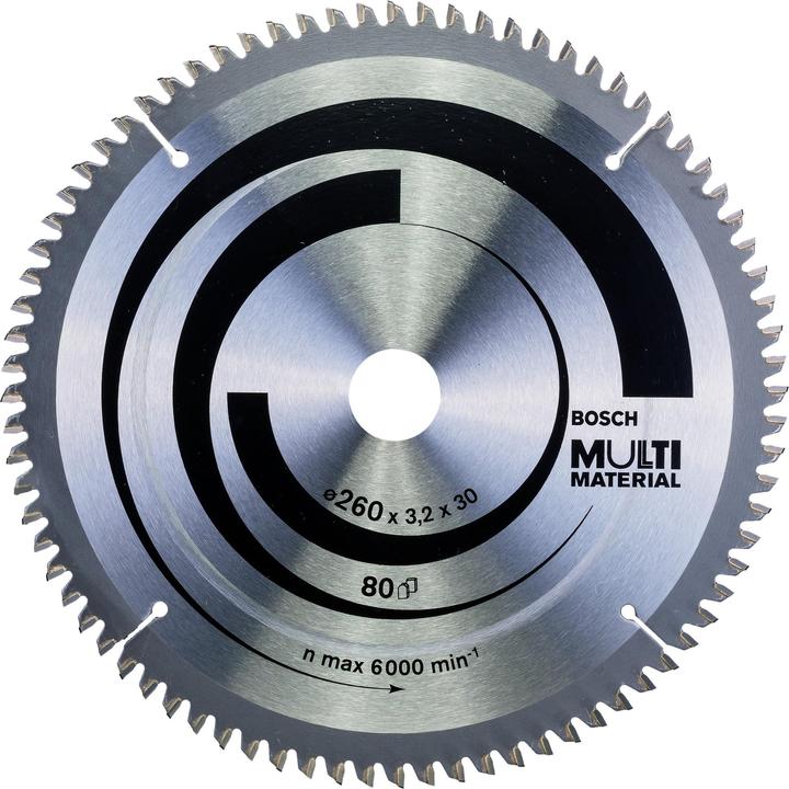 Bosch Professional Zubehör PRO Multi Material Kreissägeblatt, 260 x 3,2 x 30 mm
