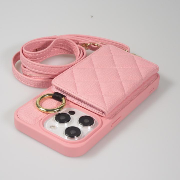 Image du produit PhoneLook Coque Cuir matelassé avec miroir et compartiment carte inclus grande lanière amovible (Apple iPhone 15 Pro Max)