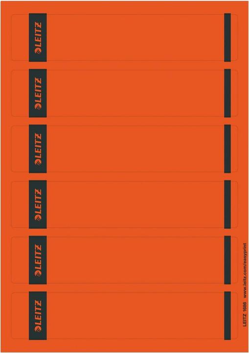 Image du produit Leitz Etiquette de dos de dossier, 39 x 192 mm, courte, étroite, rouge convient pour standard et