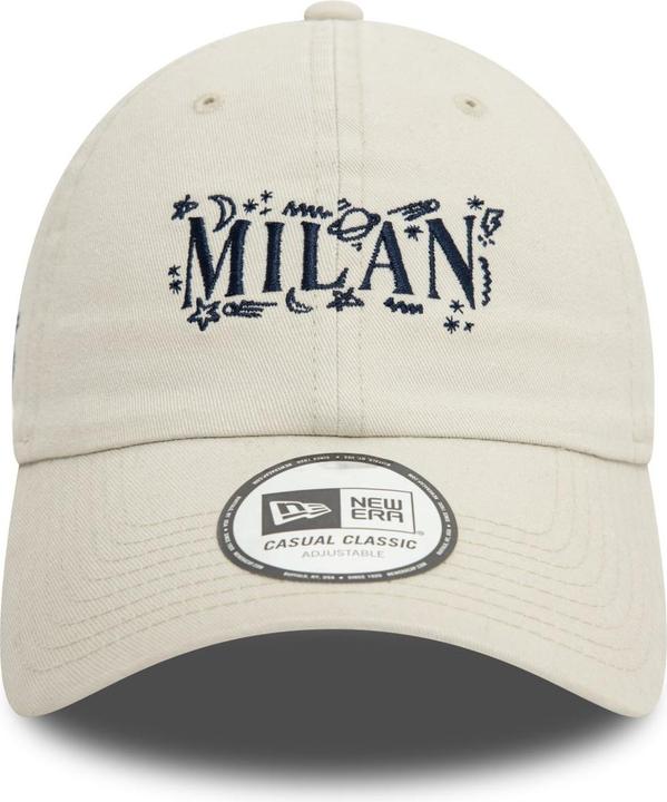 Actual product image New Era 9Twenty Adjustable Cap - SCRIBBLE AC Milan beige
