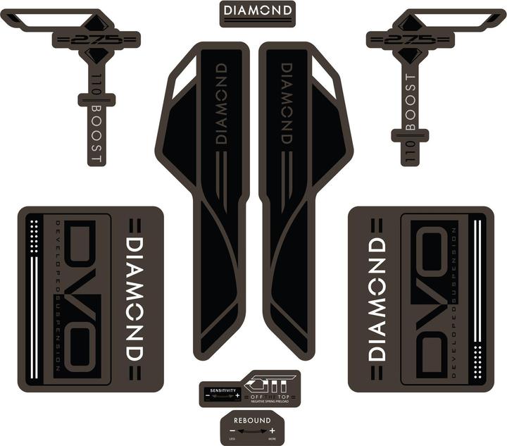 DVO Diamond D1 BOOST Decal Set, 27.5", brown SALE