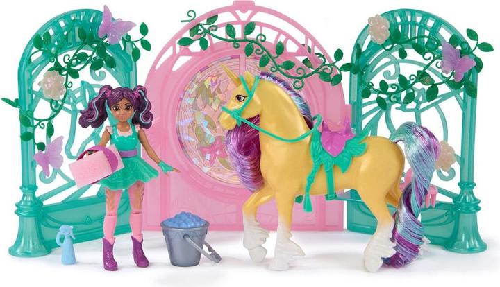 Produktbild Unicorn Academy - Small Doll Ava & Leaf Stall Spielset