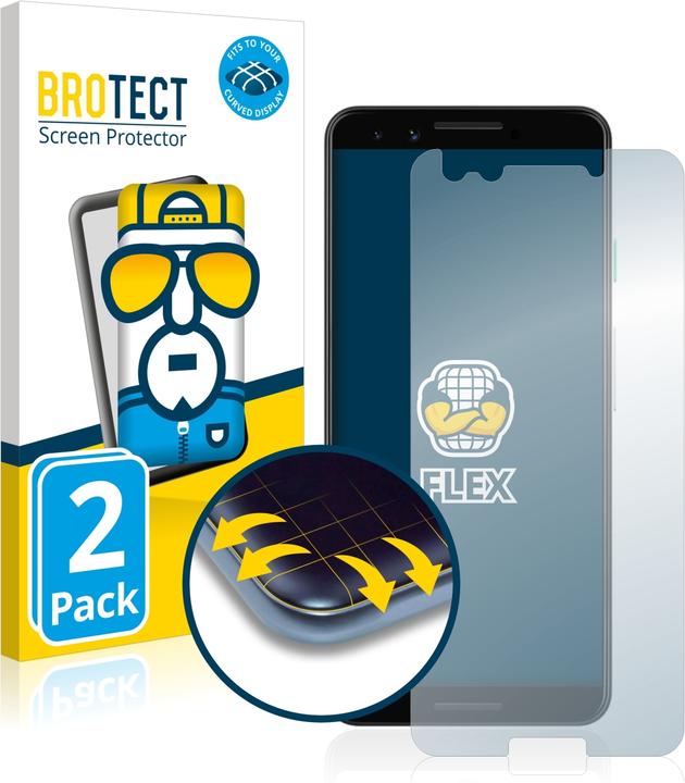 Produktbild BROTECT Full-Cover Displayschutz (2 Stück, Google Pixel 3)