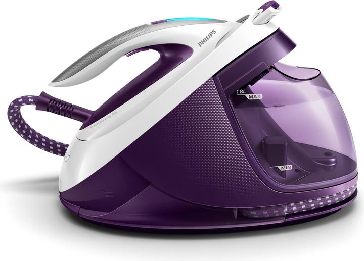 Actual product image Philips GC9660/30 steam ironing station T-ionicGlide soleplate Purple, White (2700 W, 520 g/min)