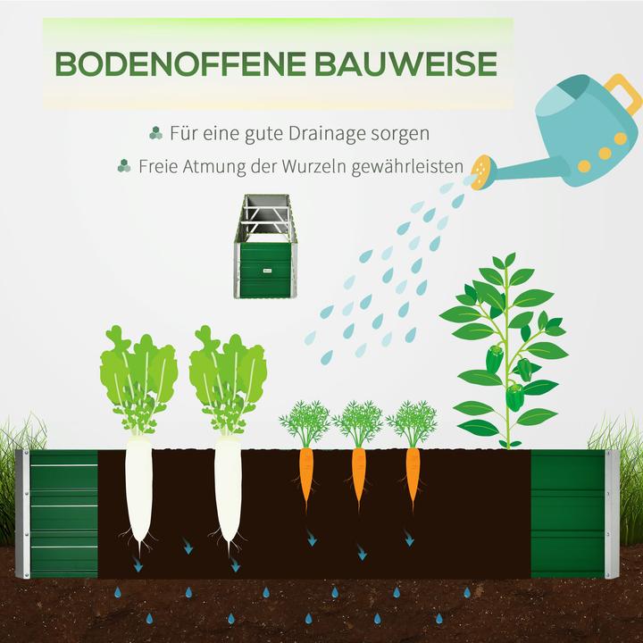 Produktbild Outsunny Gartenbeet inclusive Gartenhandschuhen und Beetschildern
