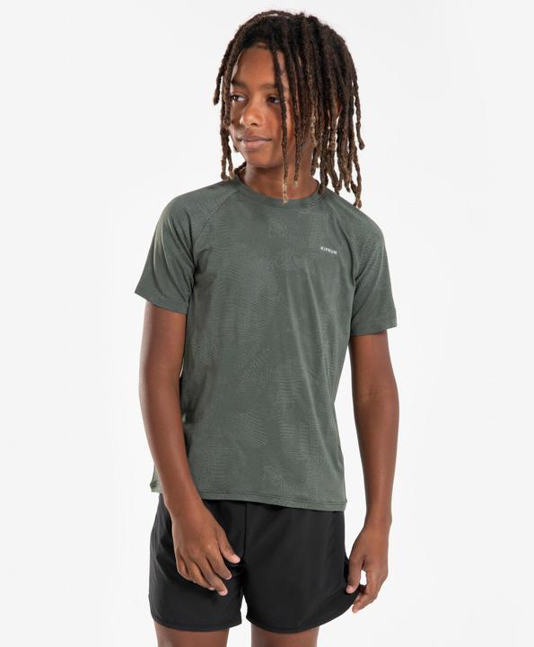 Kiprun Laufshirt kurzarm Kinder nahtlos - TS Light 900 khaki (140)