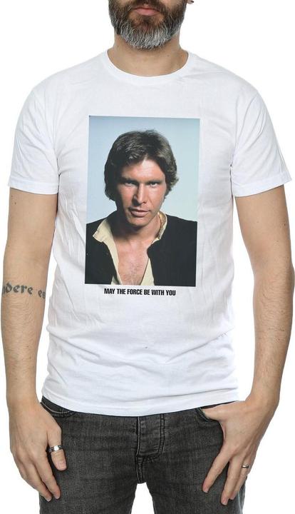 Actual product image Star Wars Mens Han Solo May The Force T-Shirt (M)