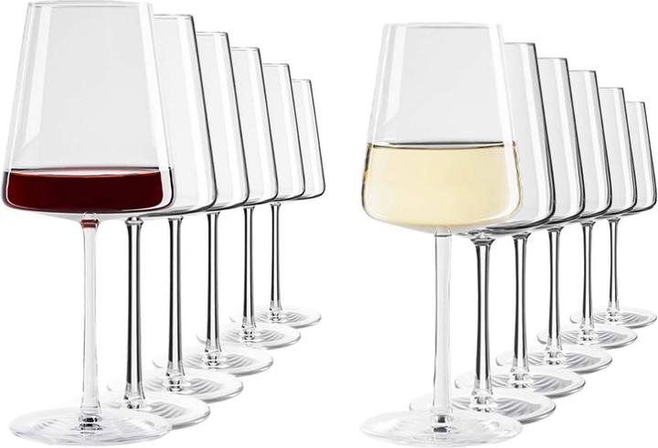 Stölzle Rot- und Weissweingläser Power (52 cl, 12 Gläser, Weissweingläser, Rotweingläser)
