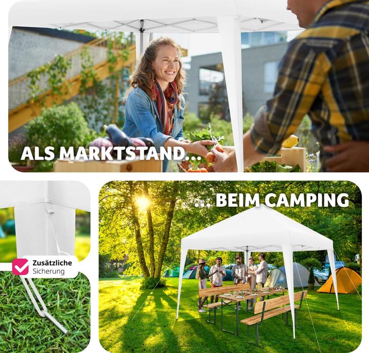 Actual product image tectake Folding Gazebo Linosa | 3x3m with UV protection (300 cm, 300 cm)