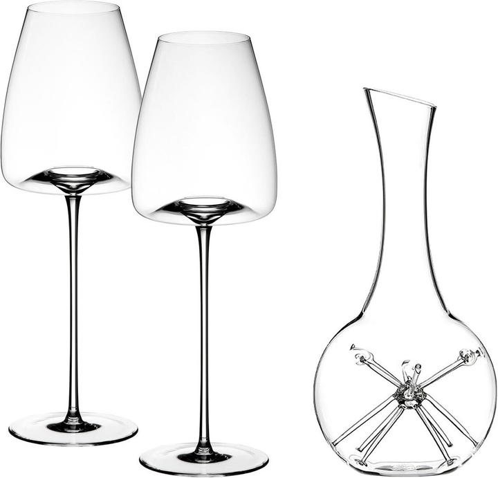 Produktbild Zieher Weingläser + Weindekanter Vision Straight + Star mini (54 cl, 3 Gläser, Weingläser Set)