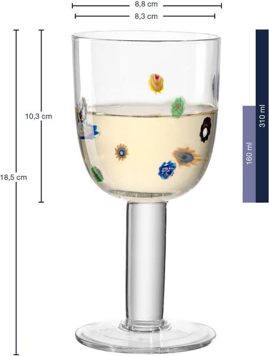 Actual product image Leonardo White wine glass FIORI (31 cl, 1 Glasses, White wine glasses)