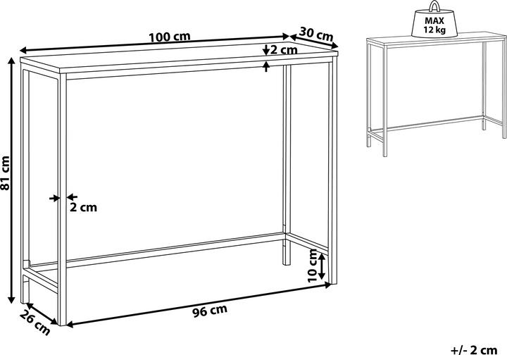 Actual product image Beliani Tulia (100 x 30 x 81 cm)