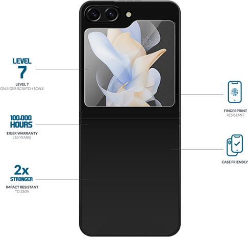 Actual product image Eiger Mountain Glass (1 Piece, Samsung Galaxy Z Flip5, Samsung Galaxy Z Flip6)