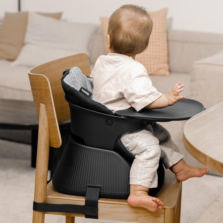 Image du produit Hannie Chaise haute portable Charcoal Black - PHC001BC02 (Chaise haute Rehausseur)