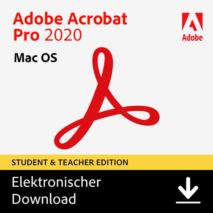 Produktbild Adobe Acrobat Pro 2020 Student & Teacher Edition (1 User, 1 Geräte/User, unbegrenzt)