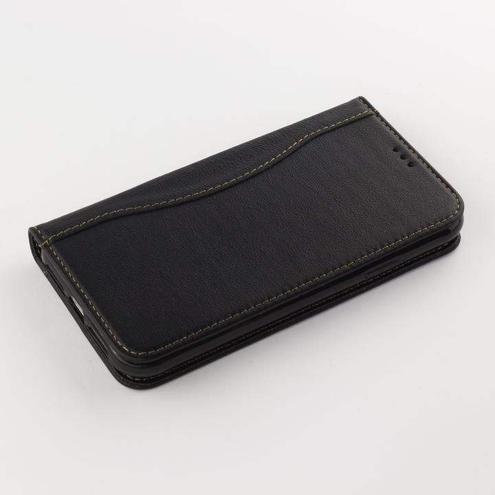 Actual product image Fierre Shann Fourre Flip cuir véritable (Apple iPhone 13 mini)