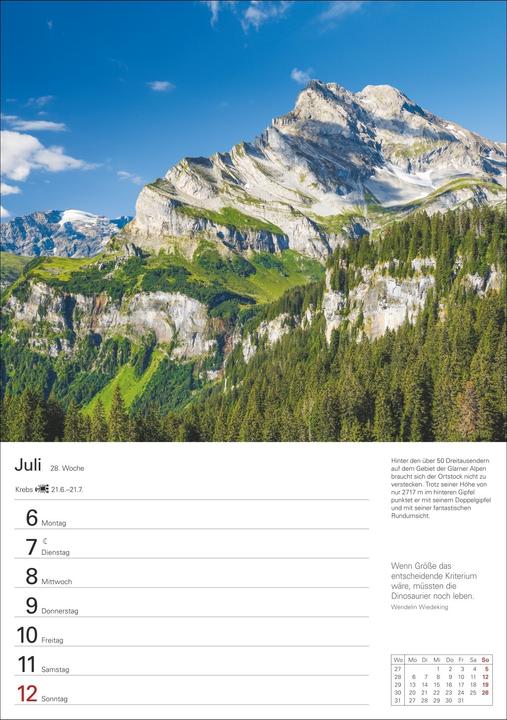 Actual product image Harenberg Berge Wochenplaner 2026 - 53 faszinierende Fotografien (Hardcover, German)