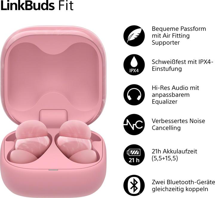 Produktbild Sony LinkBuds Fit (NC, 5.50 h, Kabellos)