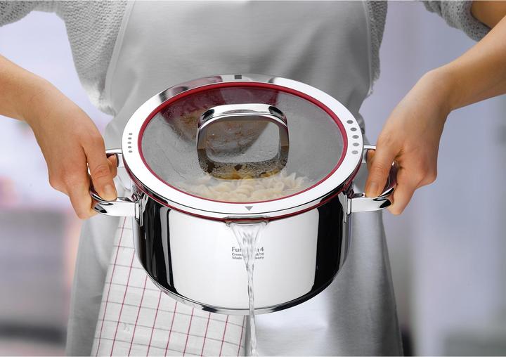 Image du produit WMF Marmite à induction 16cm couvercle en verre 1,9l Function4 acier inoxydable 18/10 (16 cm, Casserole, Acier inoxydable)