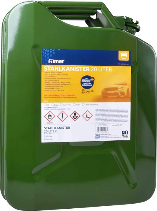 Image du produit Filmer Bidon de carburant en métal, 20 l, bidon d'essence