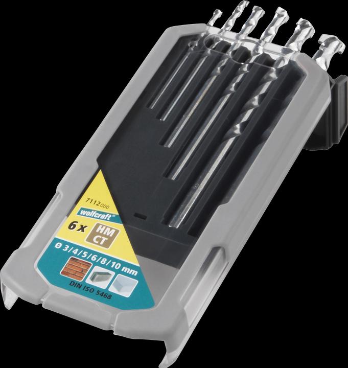 Produktbild wolfcraft wolfcraft 1 Steinbohrer-Set HM 6-tlg. ø3-10mm (6 mm, 10 mm, 3 mm, 5 mm, 8 mm, 4 mm)