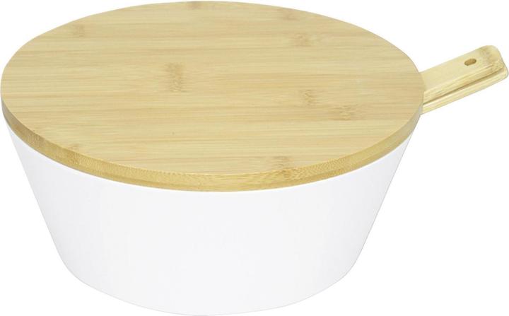 Produktbild Kesper Obst- & Salatschale mit Besteck & Deckel aus Bambus 26 cm, Höhe 11 cm, Salat Schüssel aus Kun (26 cm, 1 x)