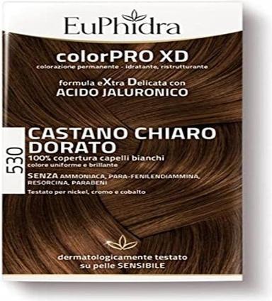 Immagine prodotto Euphidra Colorpro XD Tintura Extra Soft Color 530 Marrone Chiaro Dorato 100ml (530 Marrone chiaro e dorato)