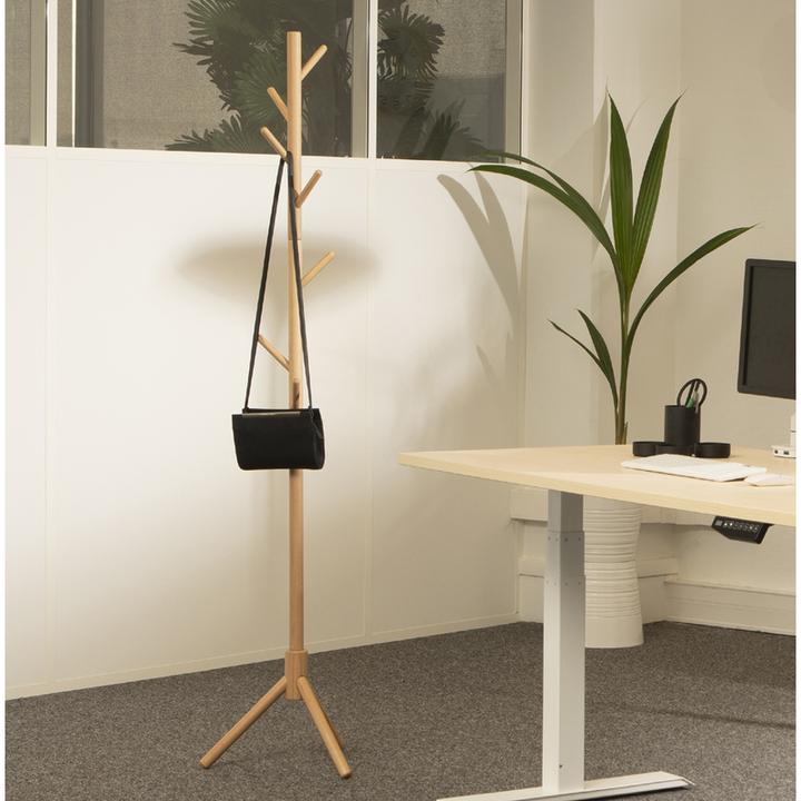 Produktbild Unilux Garderobenständer MIKADO, 8 Haken, Buchenholz platzsparendes Design, abgerundete Kleiderhaken, st...