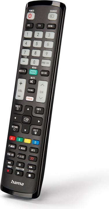 Image du produit Hama Télécommande universelle pour téléviseurs Samsung, IR, apprentissage, touches lumineuses (Télécommande universelle, Infrarouge)