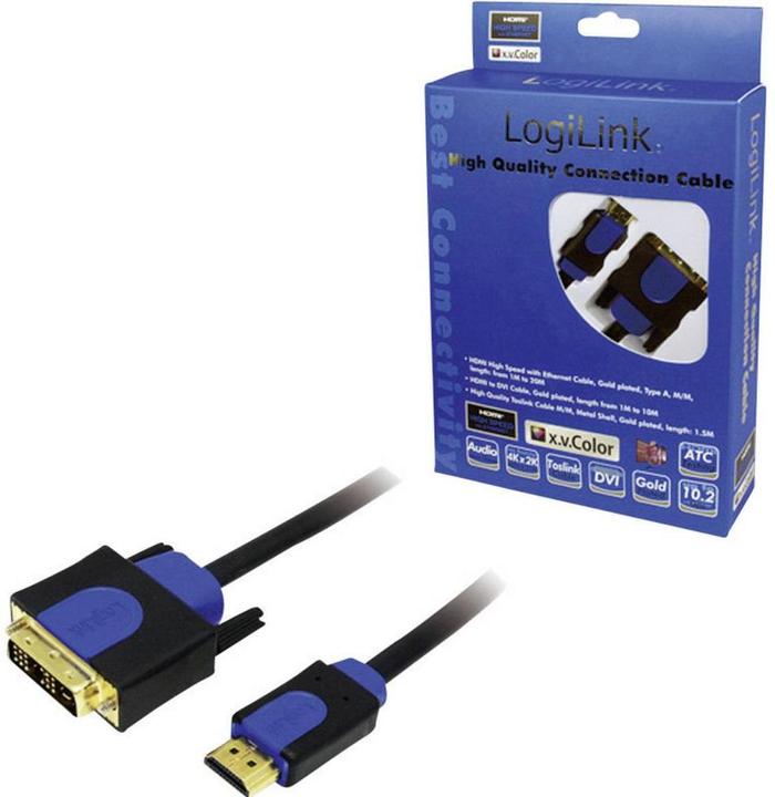 Immagine prodotto LogiLink HDMI (Typ A) — DVI (3 m, DVI, HDMI)