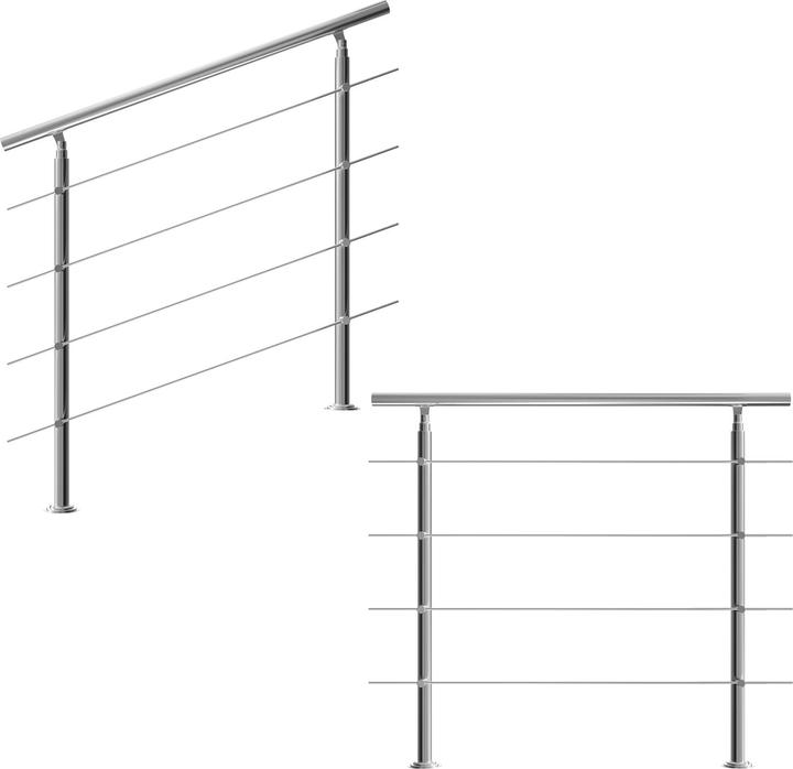 Actual product image Monzana Stair railing (Stainless steel)