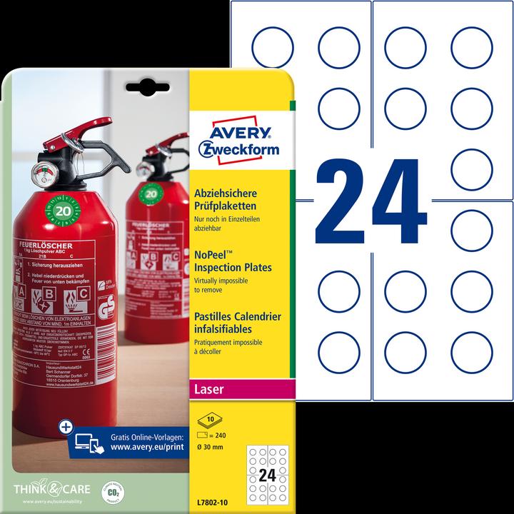 Actual product image Avery Abziehsichere Prüfplaketten