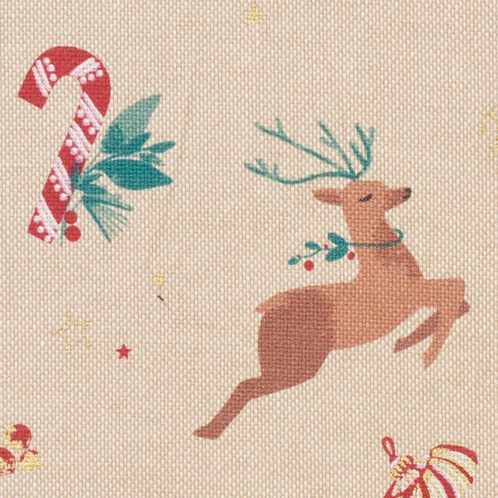 Produktbild VBS Canvas-Stoff "Rentier mit Glitzerschneeflocken", 150 cm breit, Meterware