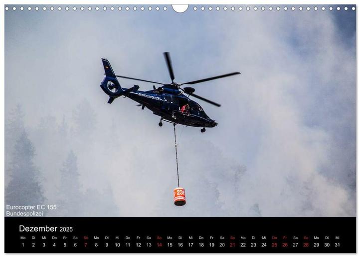 Image du produit Hubschrauber im Einsatz (Wandkalender 2025 DIN A3 quer), Monatskalender (A3, Allemand)