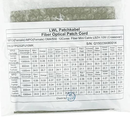 Image du produit BlueOptics 470-ADBK kompatibles MPO-MPO Multimode OM4 Patchkabel 3 Meter (470-ADBK-BO) (U/UTP, 3 m)