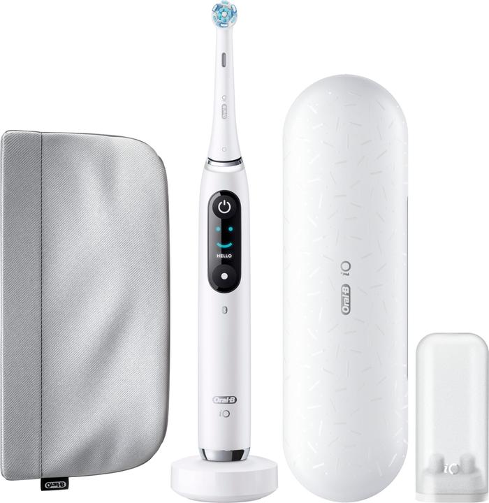 Actual product image Oral-B iO Series 9, White Alabaster Luxe Edition Elektrische Zahnbürste (Oscillating toothbrush)