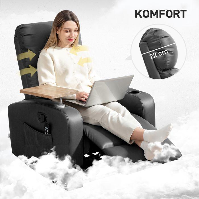 Image du produit Swisshandel24 Relaxsessel Massagesessel Fernsehsessel mit Massagefunktion, Drehbarer Tisch