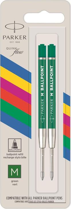 Produktbild Parker Pen Kugelschreibermine QUINKflow Basic 2er M (Ersatzmine, Grün, 0.70 mm)