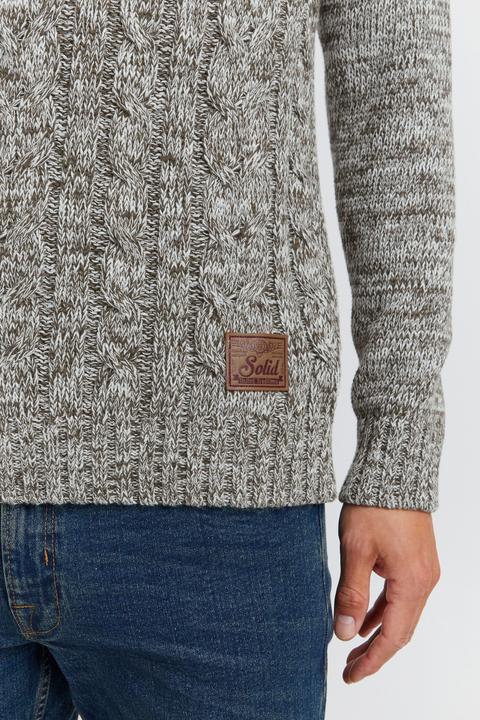 Immagine prodotto Solid Pankraz Maglione In Maglia Grossa Pullover Maglieria Da Donna Con Colletto Troyer In Cotone 10 (XXL)