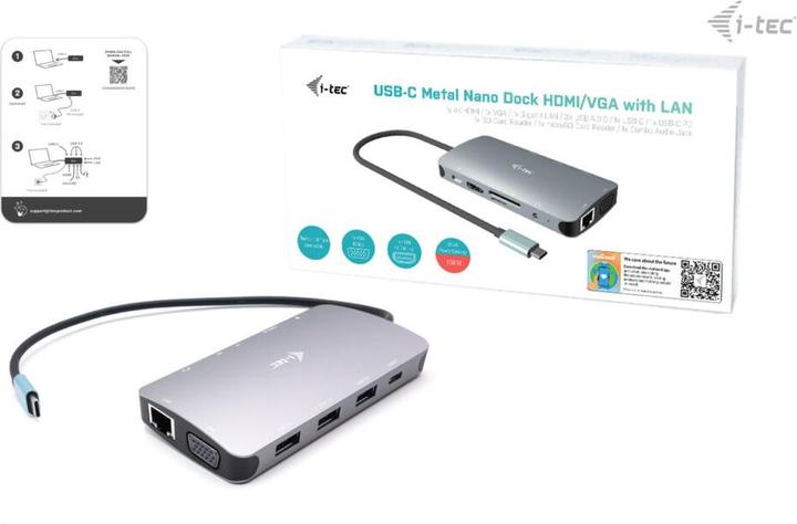 Actual product image i-tec Nano Dock (USB-C, 4 Ports)