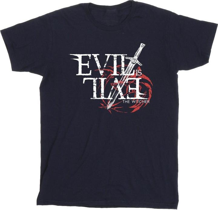 Immagine prodotto Netflix The Witcher Evil Is Evil Maglietta Uomo (4XL)