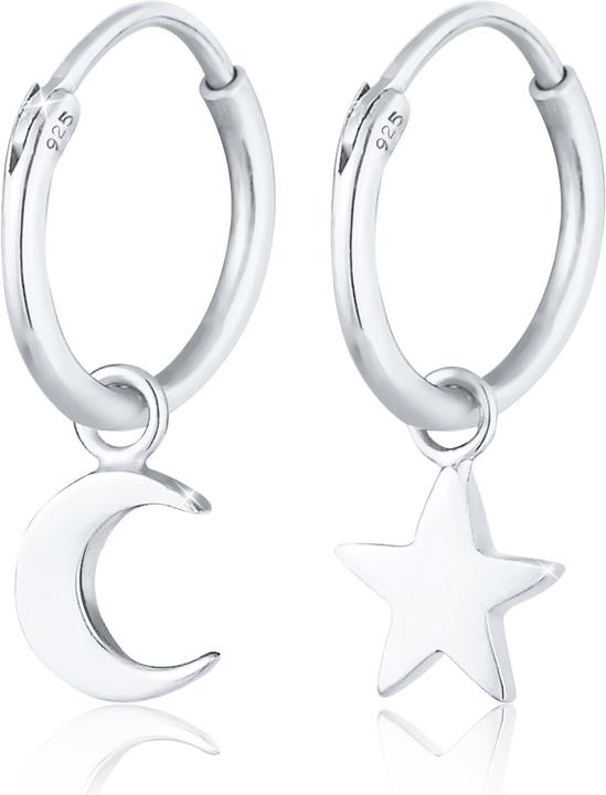 Actual product image Elli Creolen Anhänger Stern Halbmond (925 Silver)