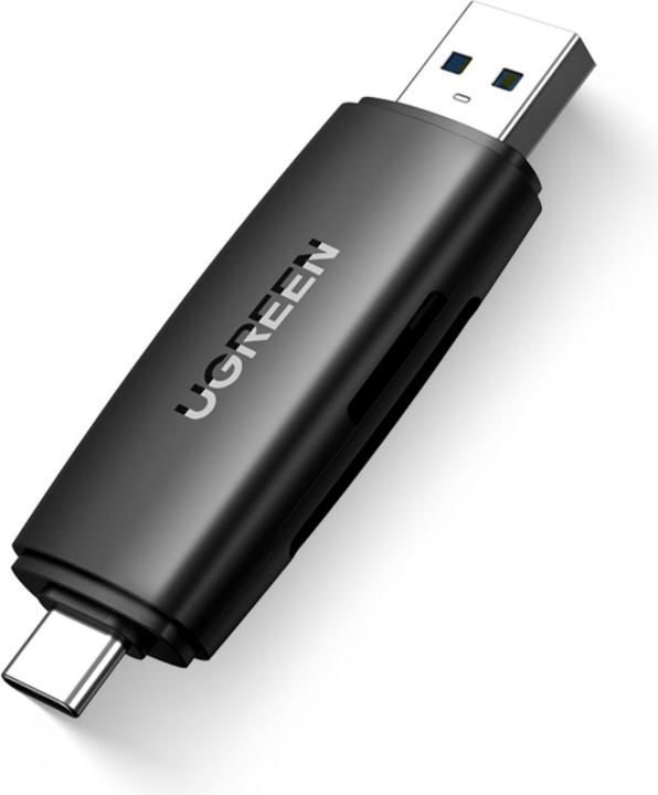 Immagine prodotto Ugreen CM304 Adattatore USB + USB-C Lettore di schede SD + microSD (nero) (USB-C)