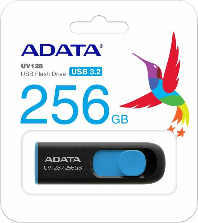 Actual product image Adata UV128 - USB Flash Drive - 256 GB - USB 3.2 Gen 1 (256 GB, USB-A)