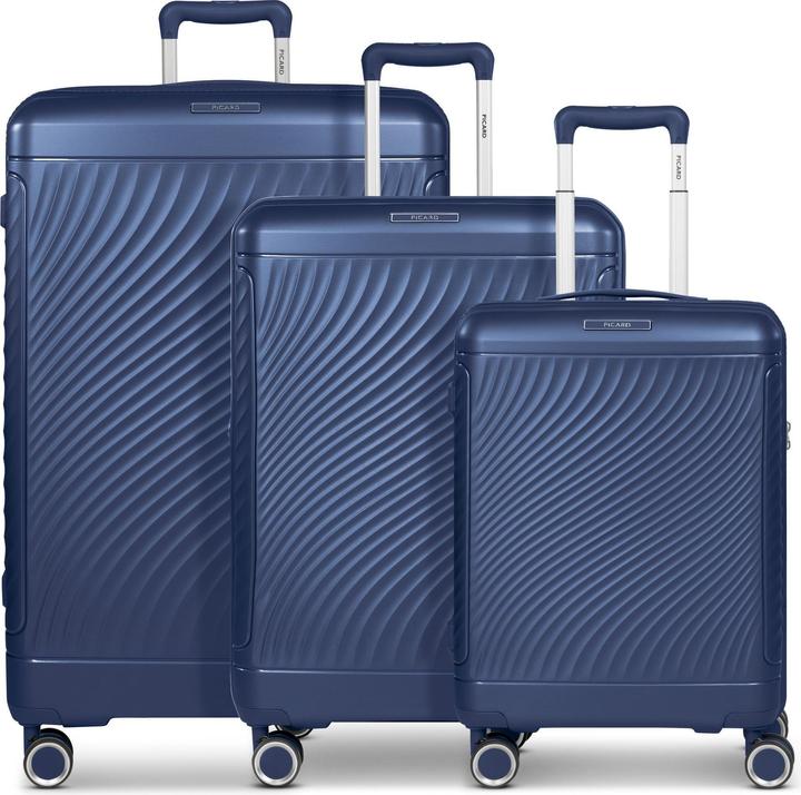 Picard Vienna 4 Rollen Kofferset 3-teilig mit Dehnfalte (195 l, XL (da 115l))