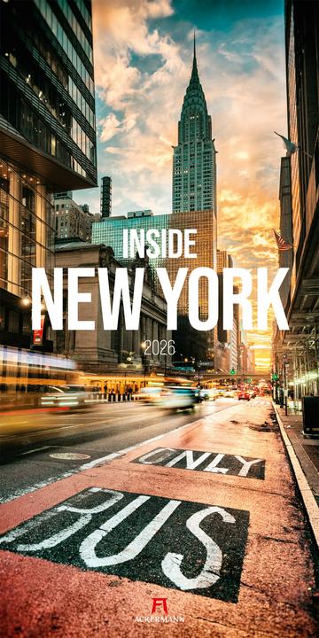 Produktbild Inside New York Kalender 2026 (33 x 66 cm, Harter Einband, Englisch, Französisch, Deutsch)