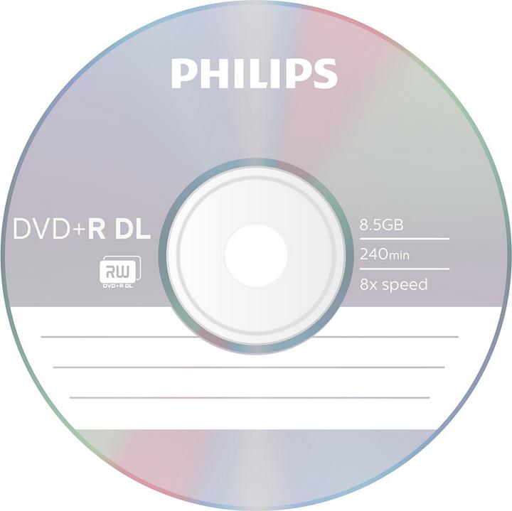 Produktbild Philips 1x5 DVD+R 8,5GB DL 8x JC (5 x)