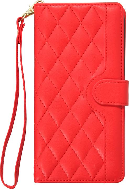 Produktbild PhoneLook Hülle Elegante Flip-Matratze mit Magnetverschluss Trageschlaufe und Kartenfächern Rot (Apple iPhone 16 Pro Max)
