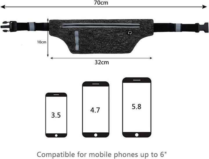 Actual product image Cadorabo Fanny pack with touch function