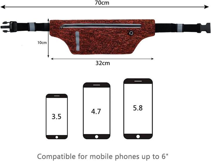 Actual product image Cadorabo Fanny pack with touch function